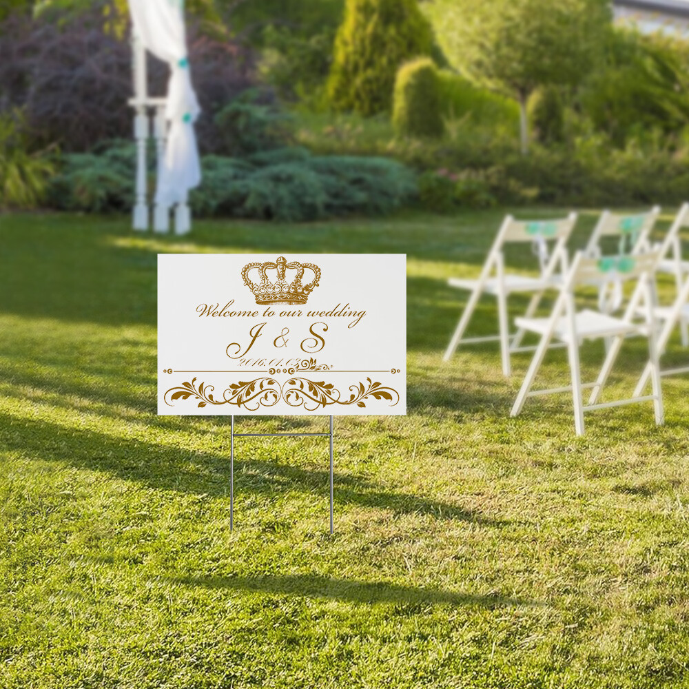 18×24 17×12 Yard Signs Personalized Blank Corrugated Lawn Sign Large With Stakes