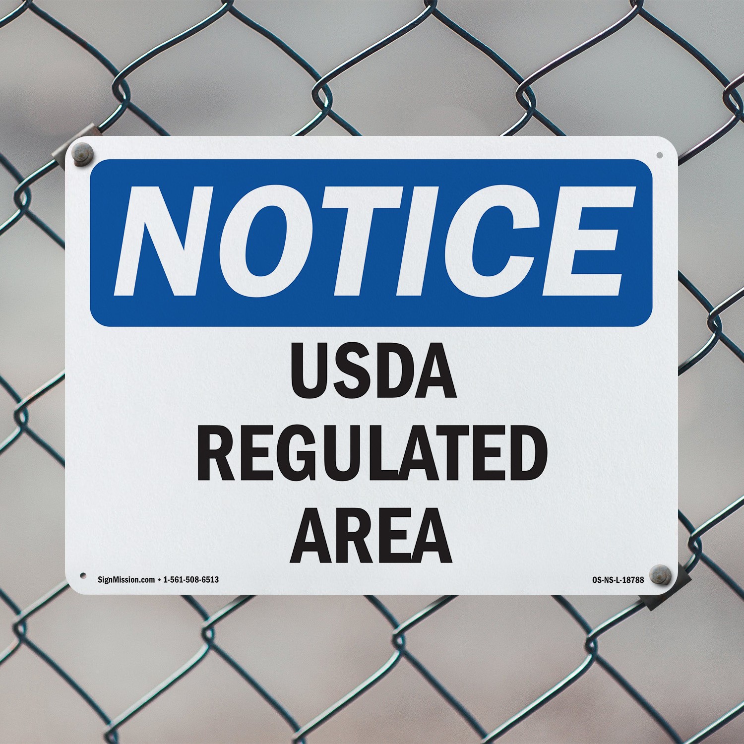 USDA Regulated Area OSHA Notice Sign Metal, Plastic, Or Decal – 5 or 10 Pack