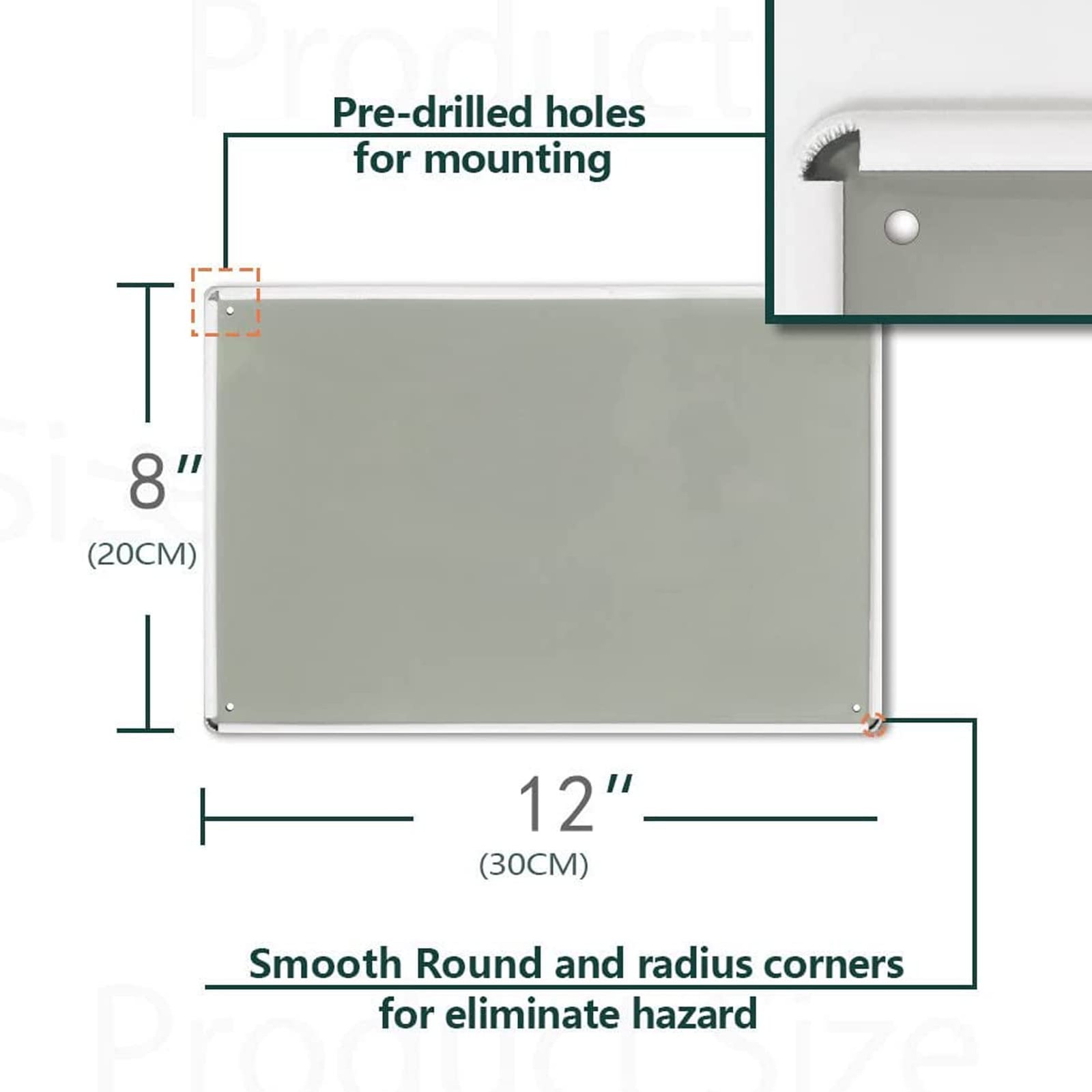 Custom Metal Office Sign for Doors – ‘Meeting’ with Left Arrow – 8 x 12 In