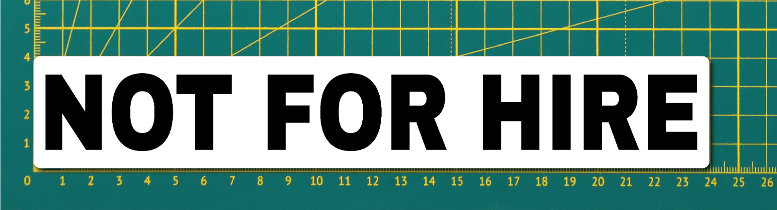 (2-PACK) NOT FOR HIRE MAGNETIC SIGNS 4″× 24″ BLACK ON WHITE US DOT LARGE VISIBLE