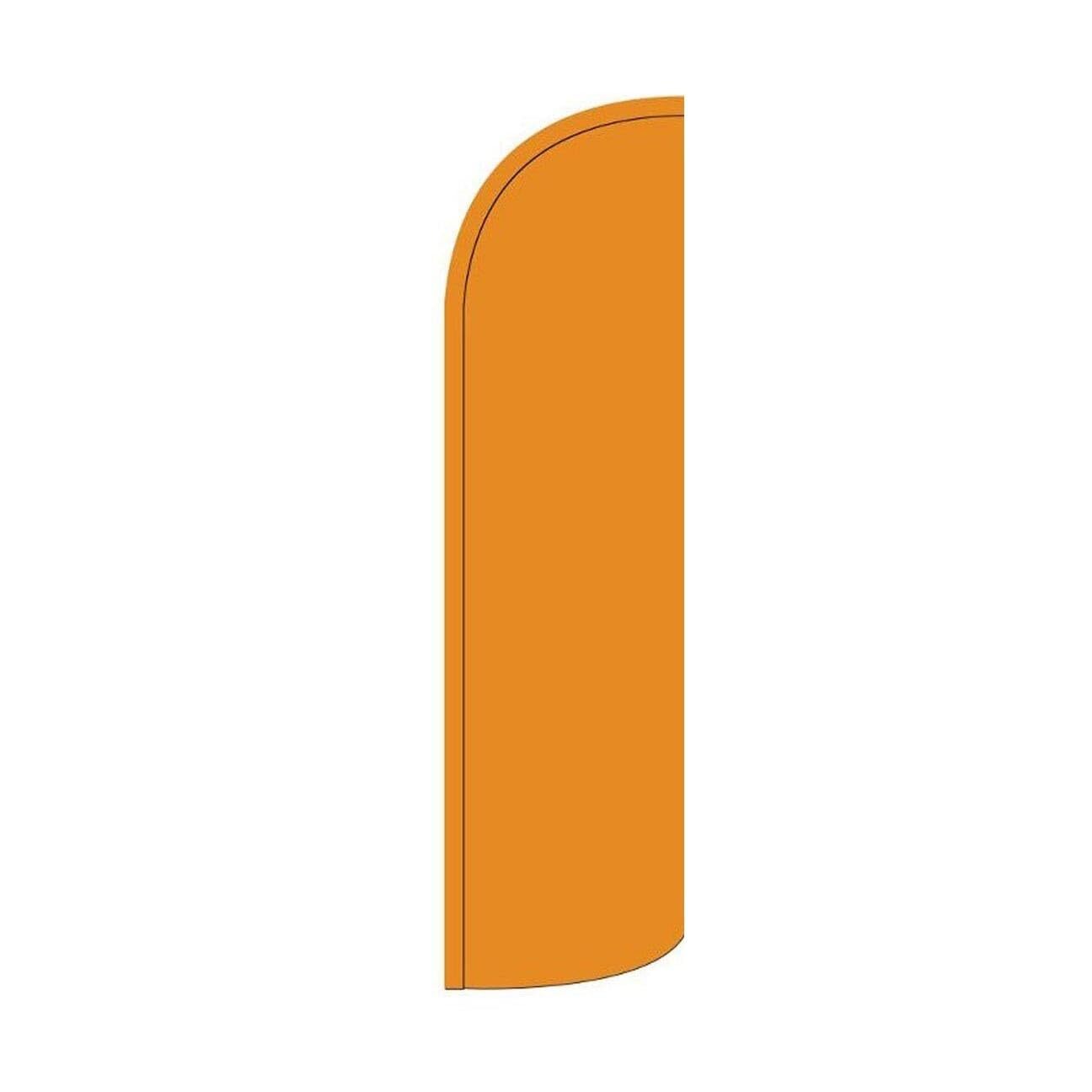 Solid Orange Swooper Flutter Feather Flag | 3ft W x 11.5ft Tall