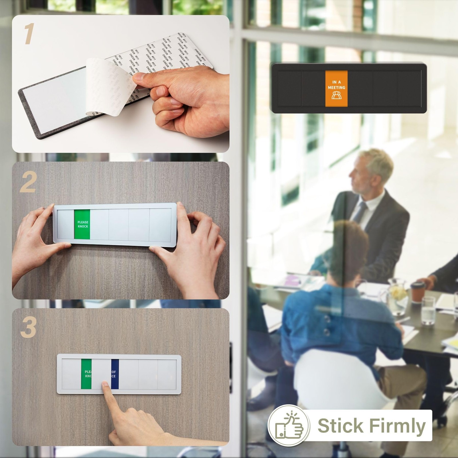 Office Door Signs- 6 Options Out Of Office Sign for Door,Do Not Disturb, In A…