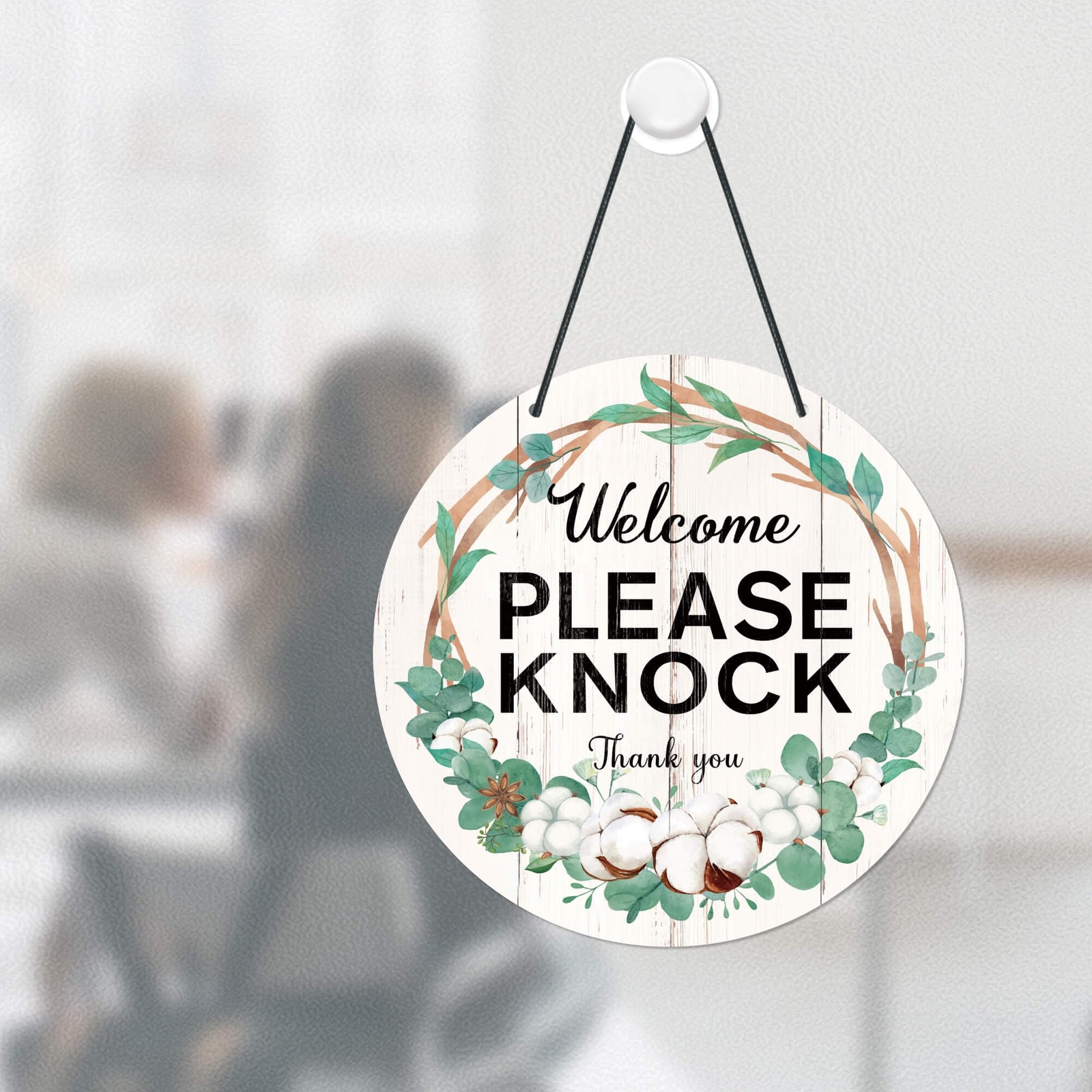 Office Sign Round PVC Door Hanger 9in In Session & Do Not Disturb Welcome & K…