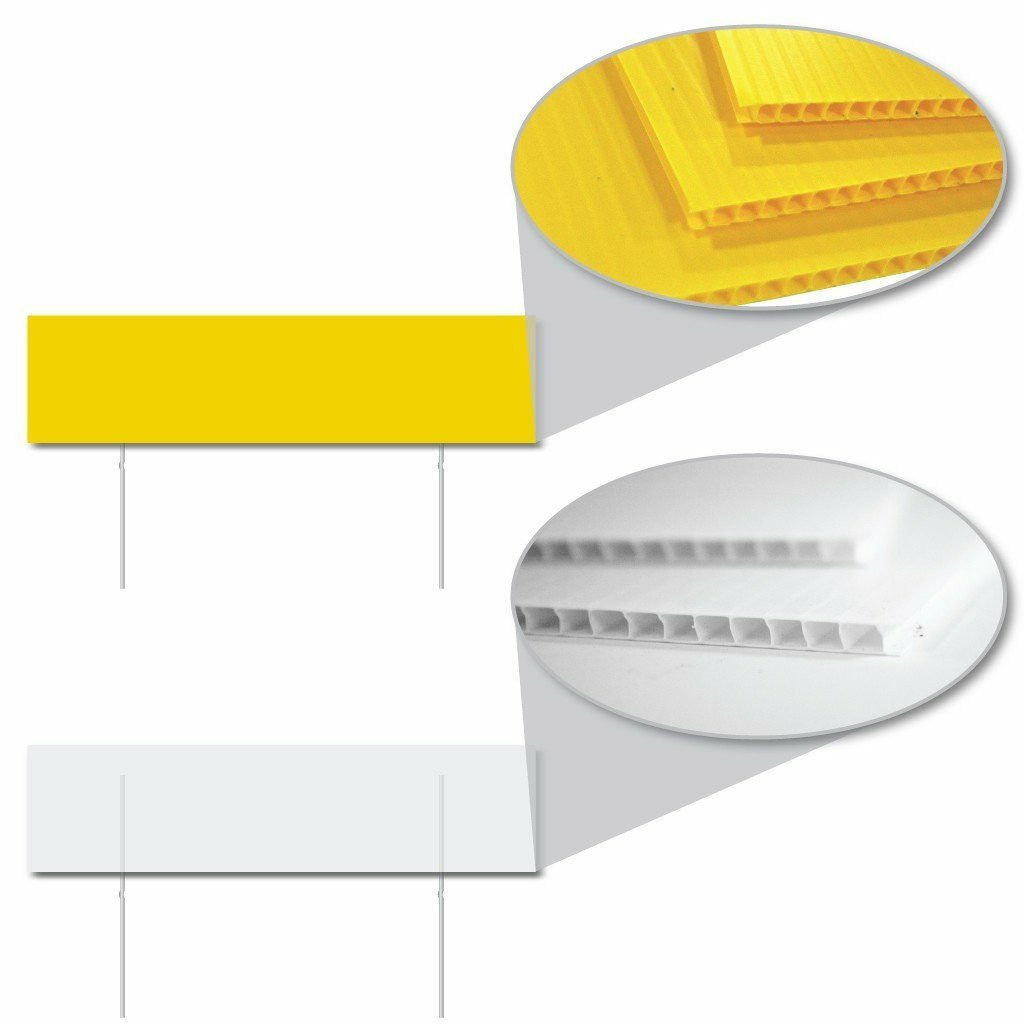 6″x24″ 4mm Corrugated Plastic Blank Yard Sign – Set of 12