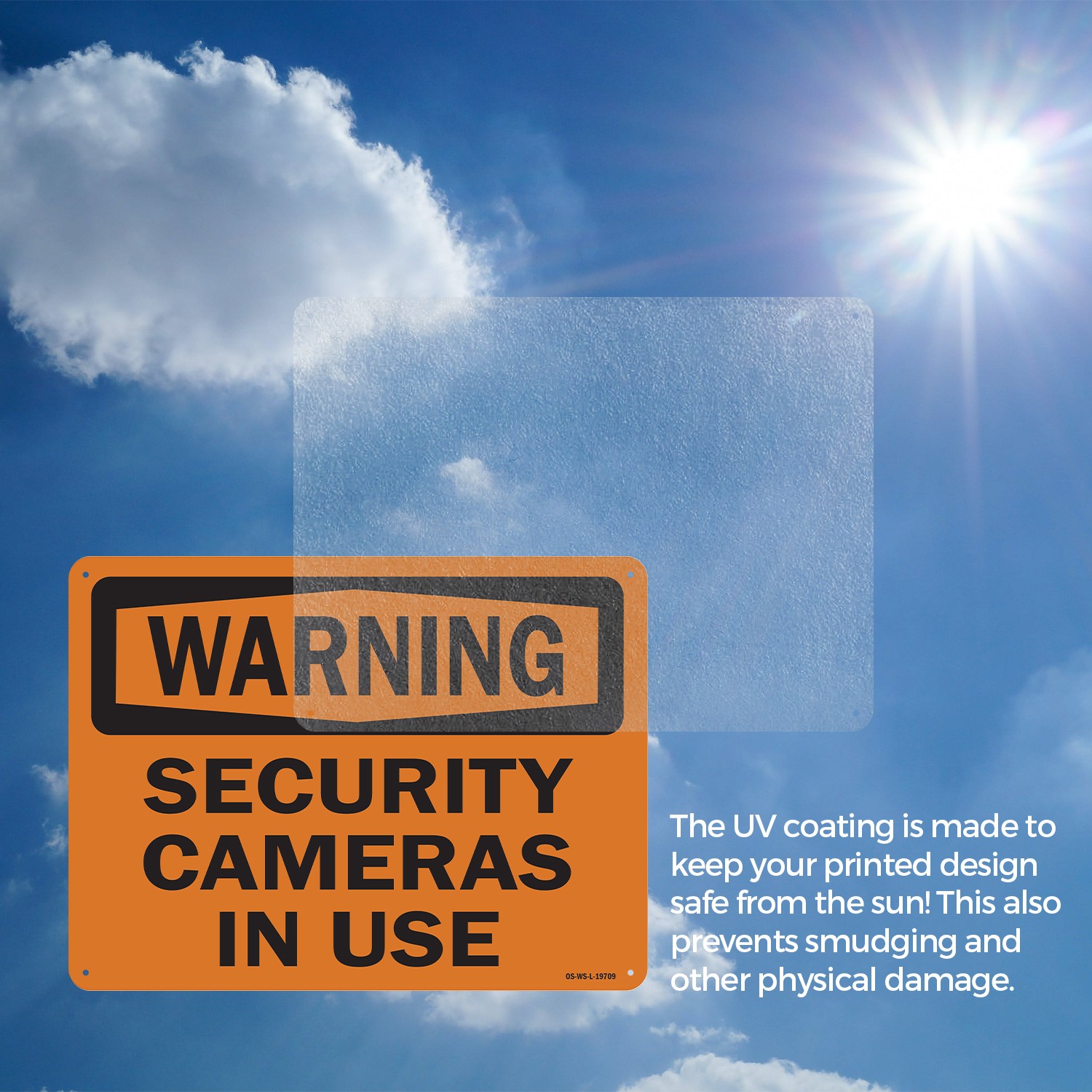 Security Cameras In Use OSHA Warning Sign Metal, Plastic, Decal – 5 or 10 Pack