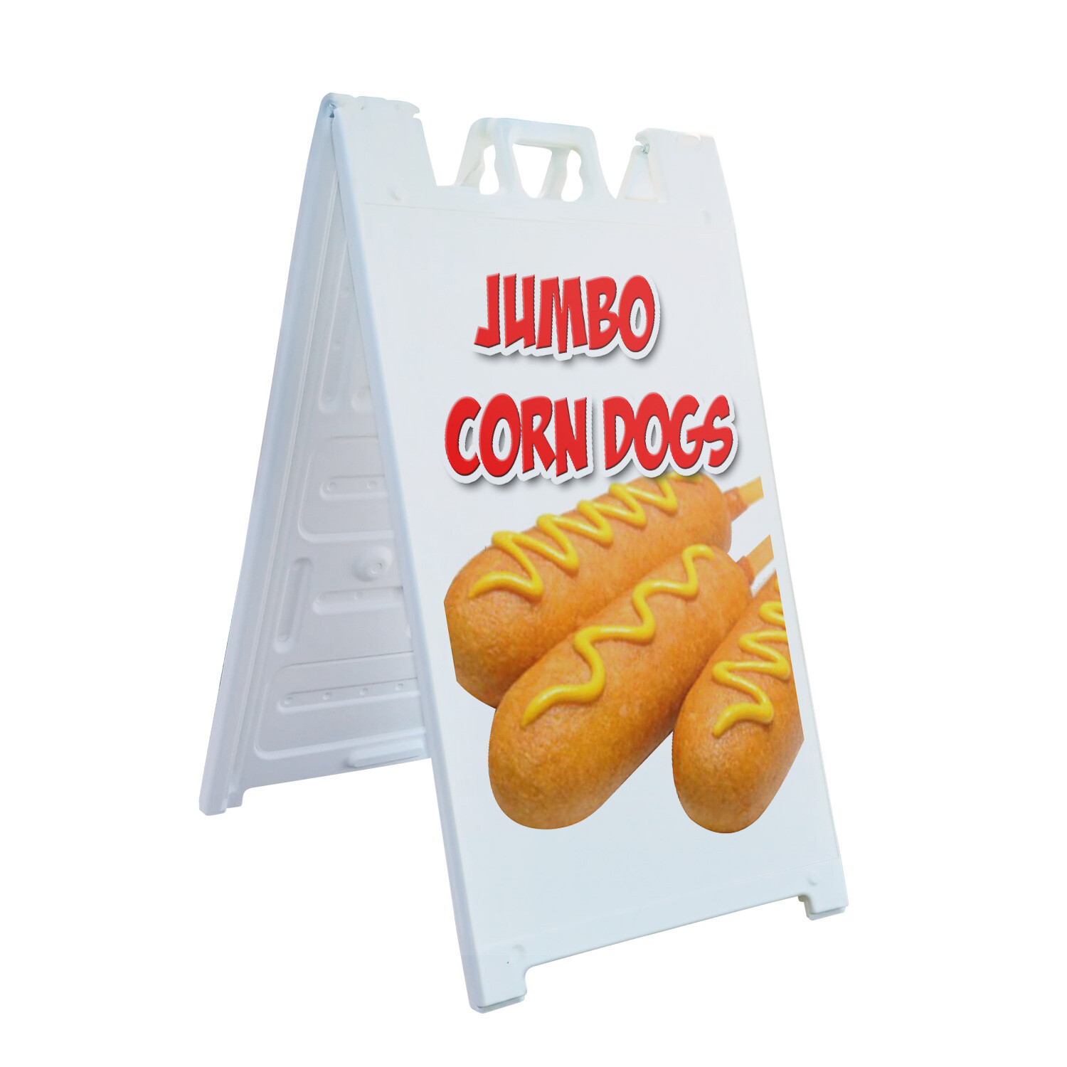 A-frame Sidewalk Jumbo Corndogs 24″ x 36″ Double Sided A-Frame Sidewalk Sign