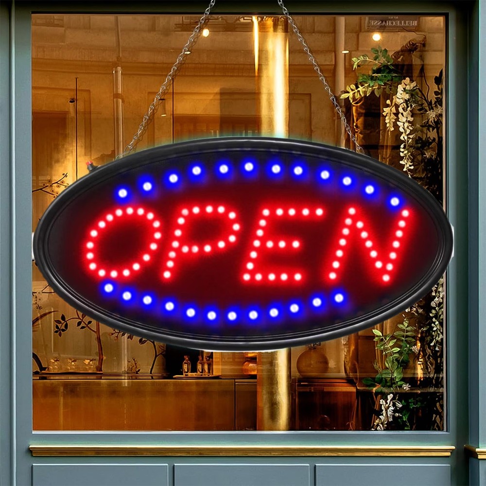OPEN LED Neon Sign Animated Motion Ultra Bright Business Store Window w/ ON OFF