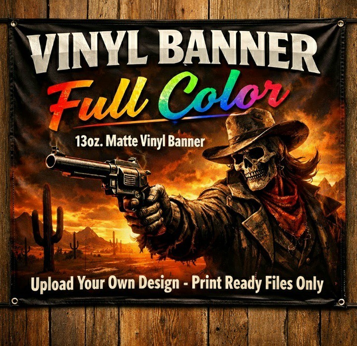 36″x 120″ Custom Vinyl Banner-13oz Premium Matte Vinyl *Design Ready Files Only*