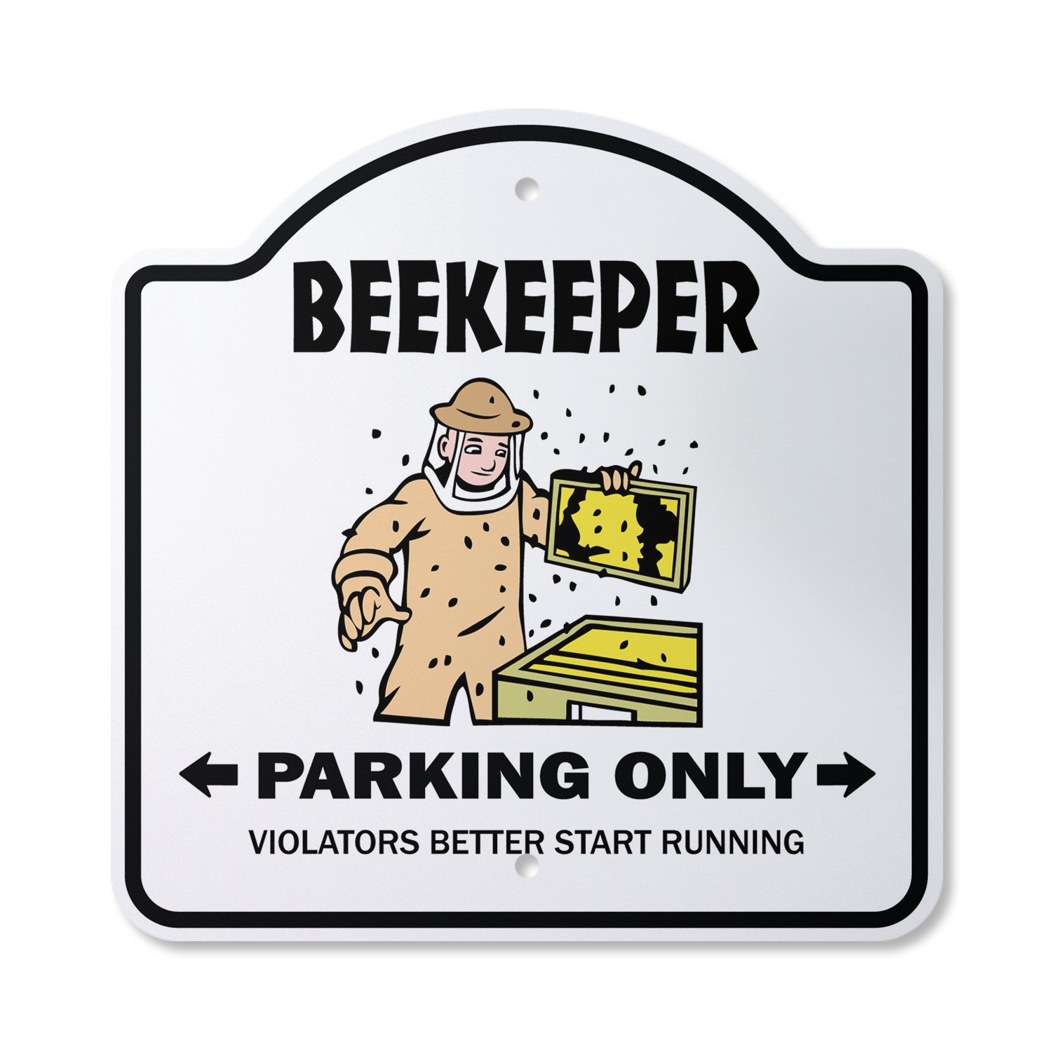 Beekeeper Parking Plastic Novelty Sign Bumble Honey Hive Bees� Insects