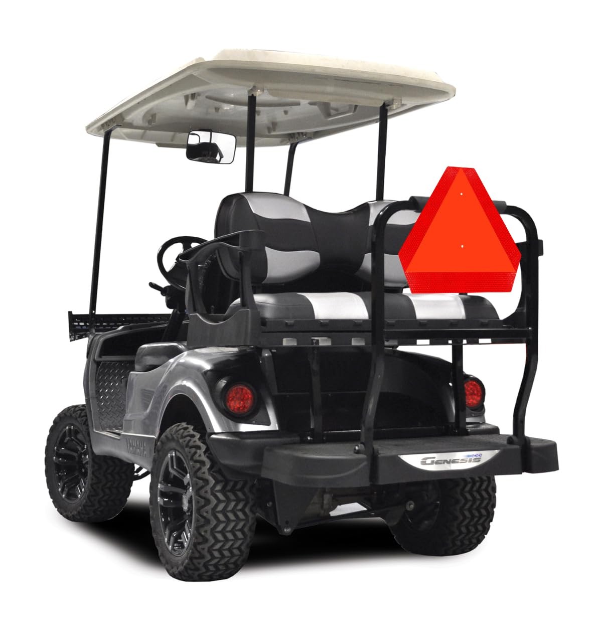 Slow Moving Vehicle Sign 14×16 Aluminum Reflective Triangle Golf Cart UTV Safety