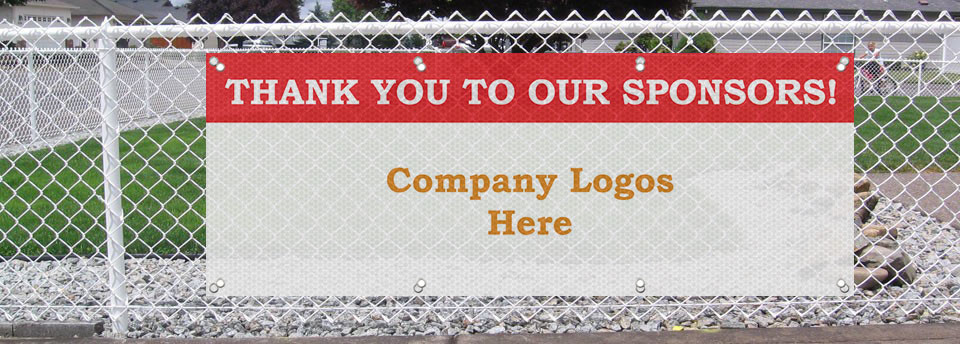 Thank You To Our Sponsors Custom 13 Oz Vinyl Banner Sign With Grommets