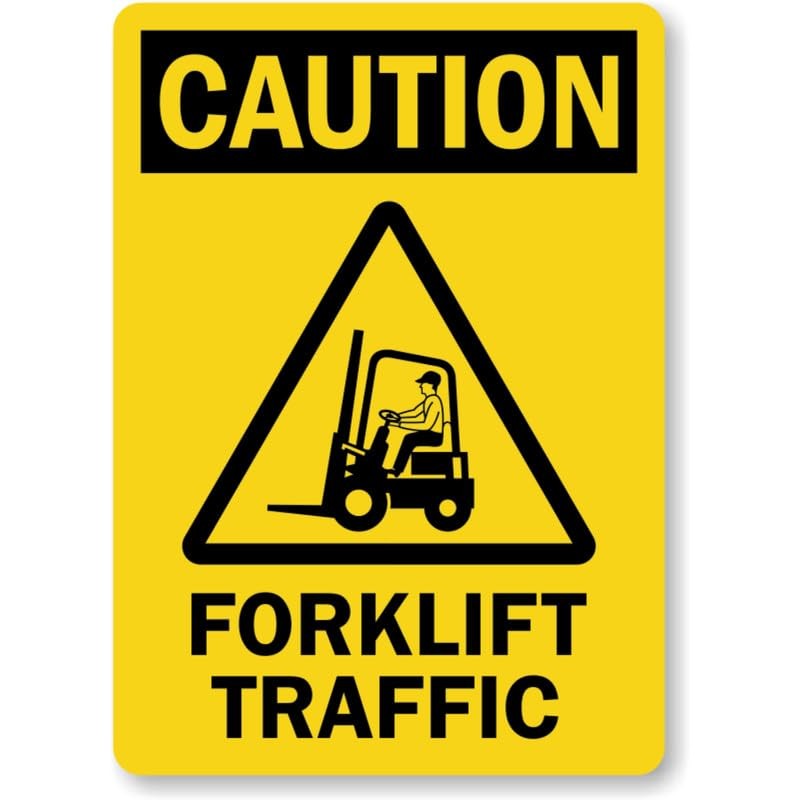 Forklift Traffic Osha Caution Aluminum Weatherproof Sign b01700