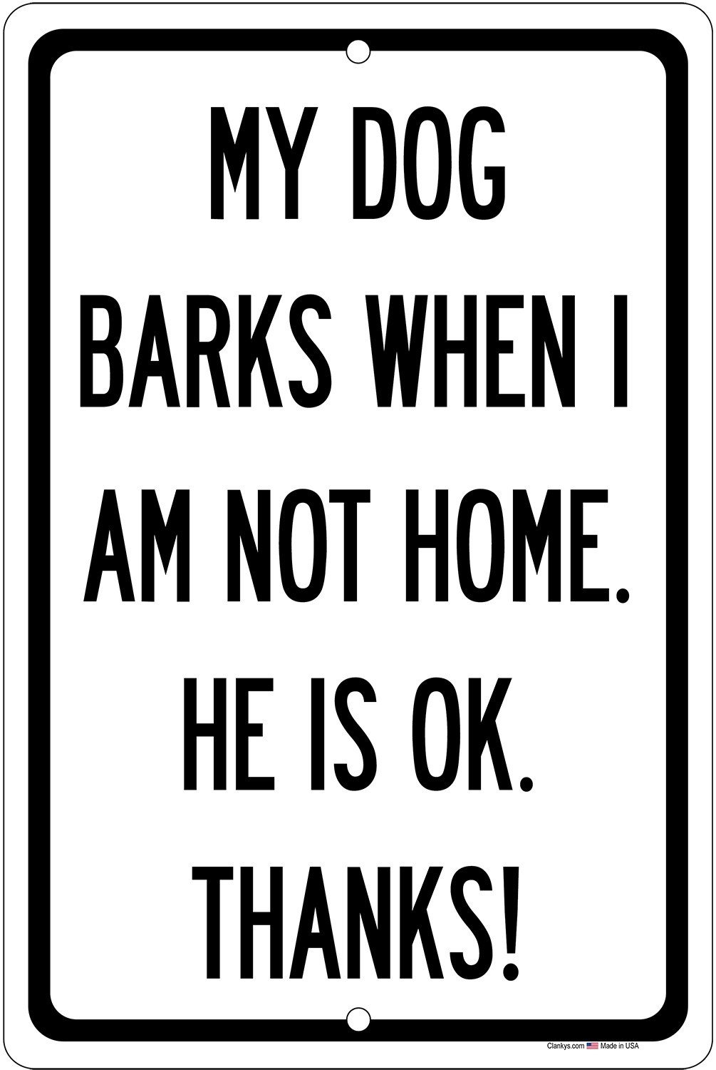 Custom Made 8″x12″ or 12″x8″ Aluminum Sign UV Protected Made in USA