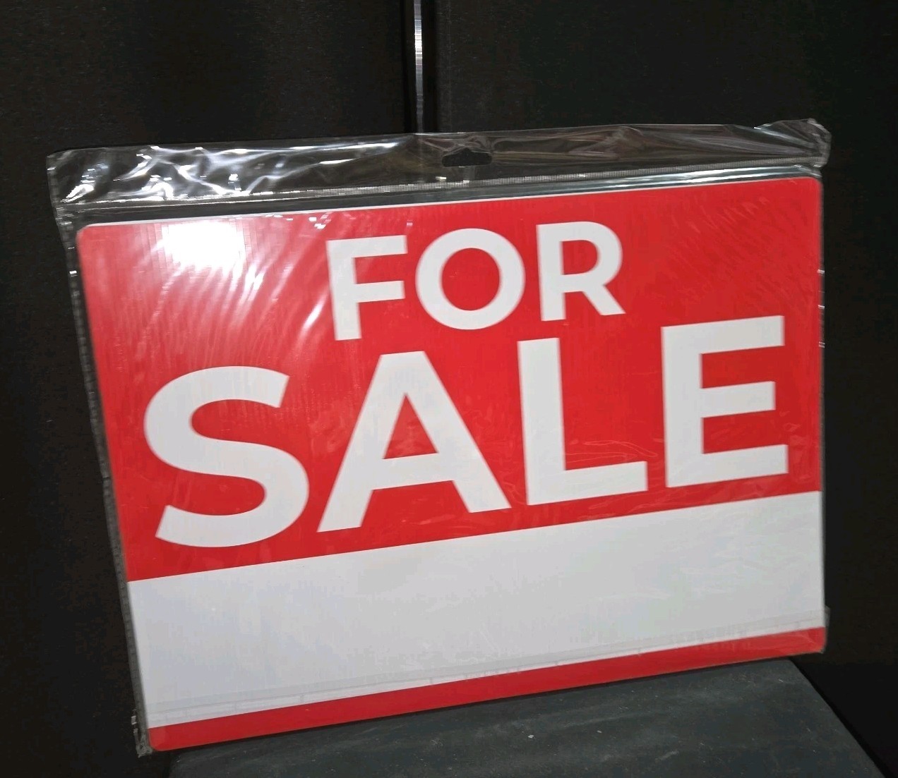 4 For Sale Yard Signs + Stakes, Red, White, Bold, 2 Signs Per Pack= 8 Total Sign
