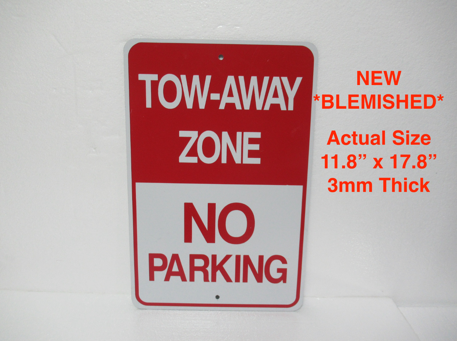 4-pack 12″x18″ inch TOW AWAY ZONE NO PARKING Aluminum Sign Heavy Gauge 3mm Thick