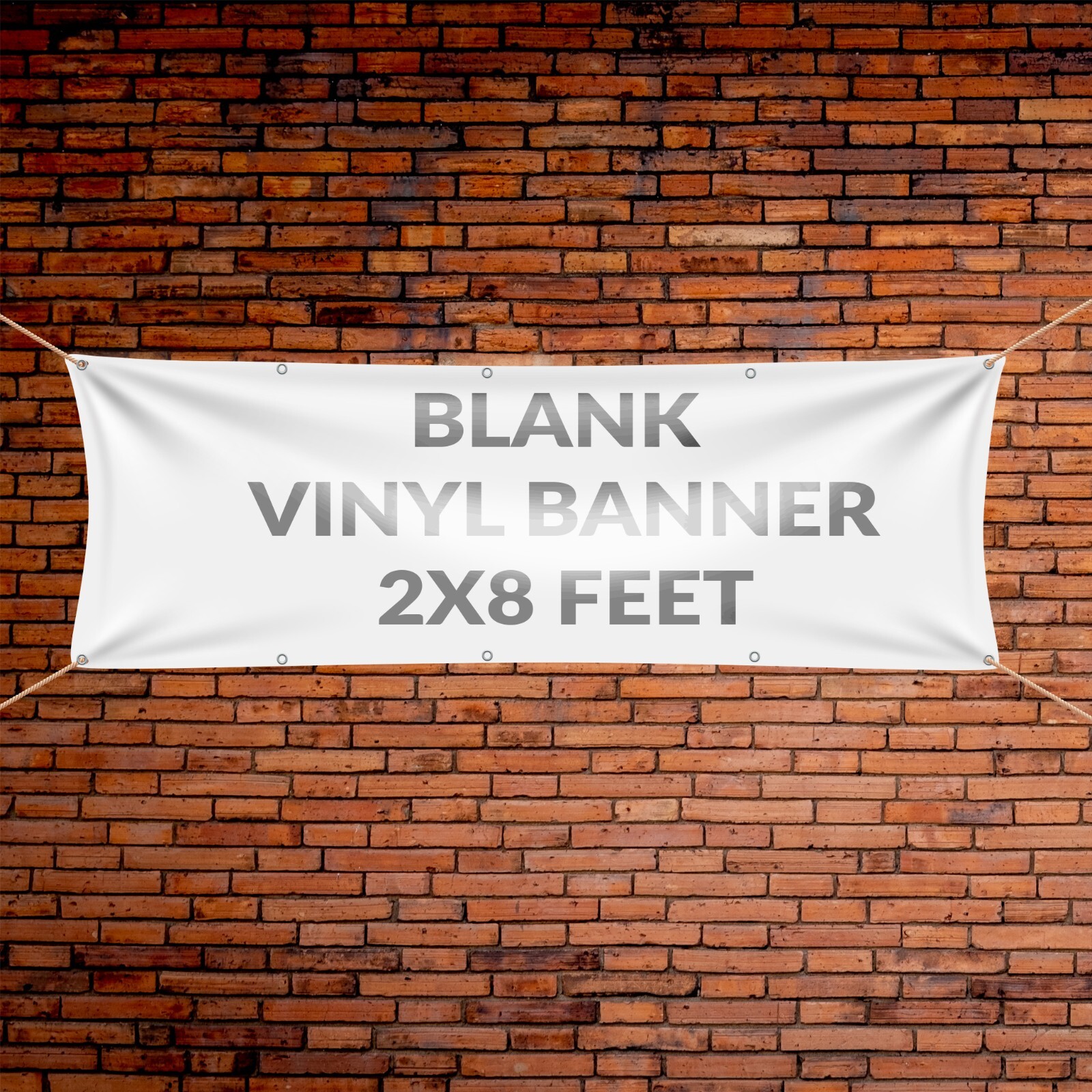 VictoryStore 2×8 Feet Blank Banner – 10oz Blank Vinyl Banner with Grommets