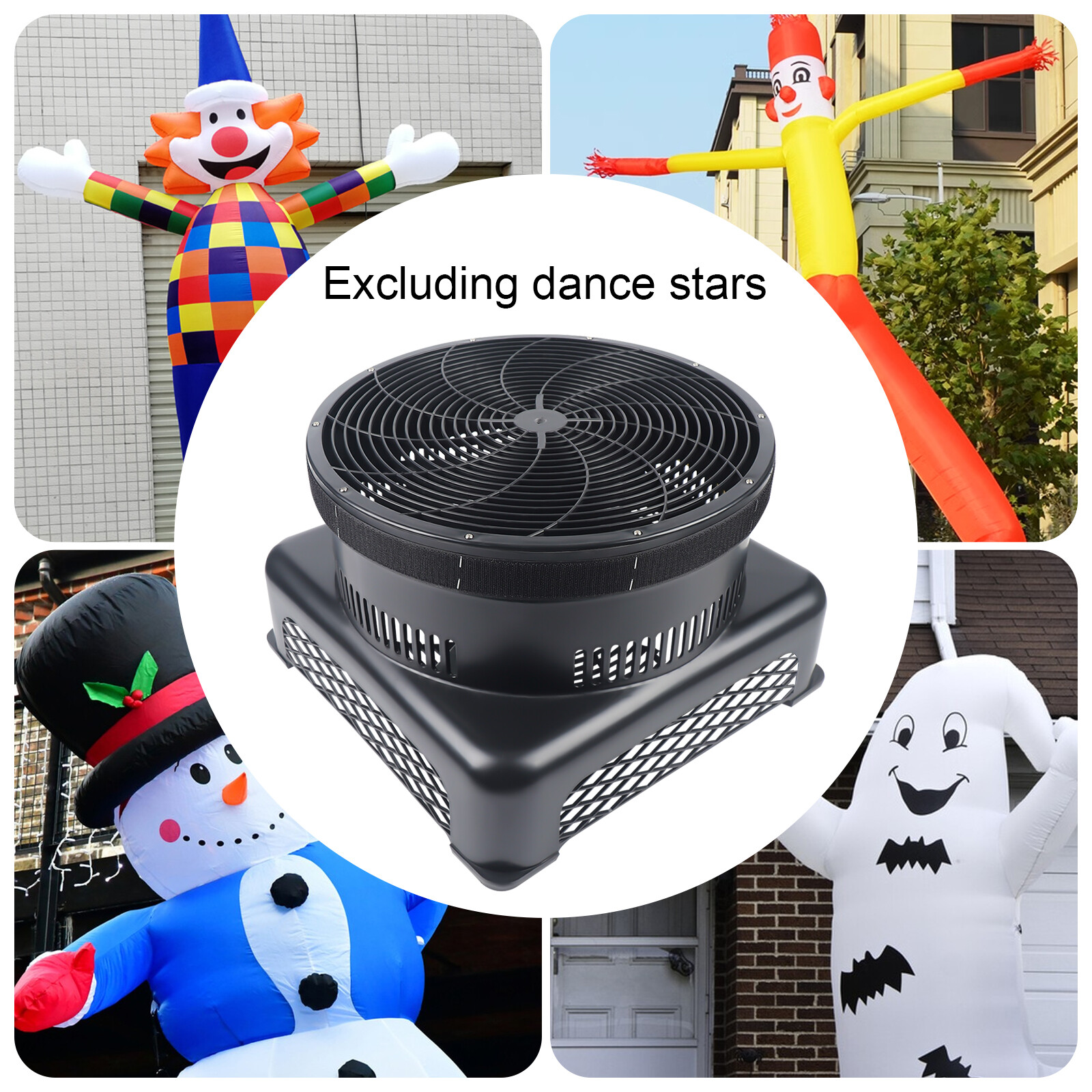 950W Air Blower Fan Fit Inflatable Wind Dancer Tube Man Fly Guy Sky Puppet Black