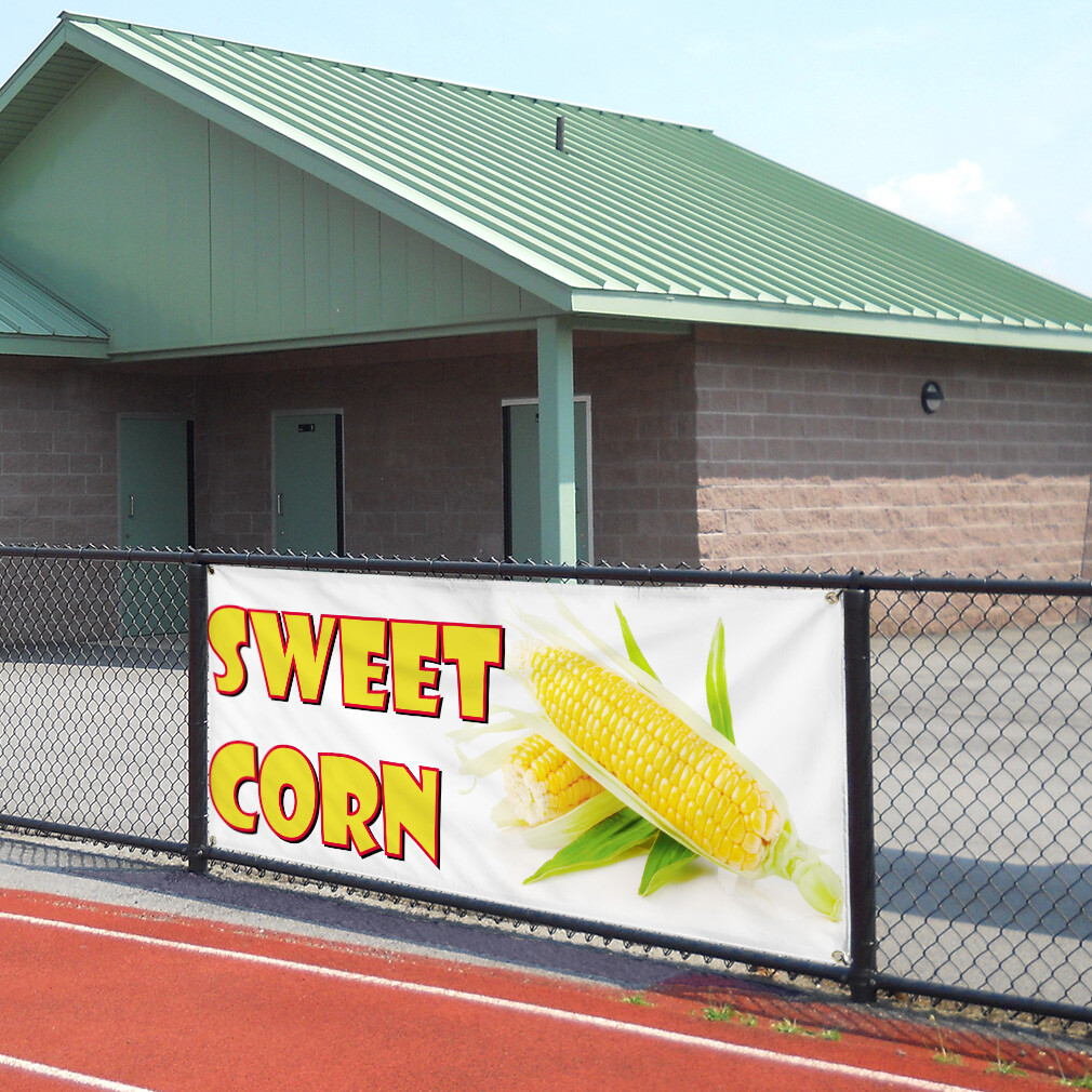 Vinyl Banner Multiple Sizes Sweet Corn Restaurant Cafe Bar E Restaurant & Food