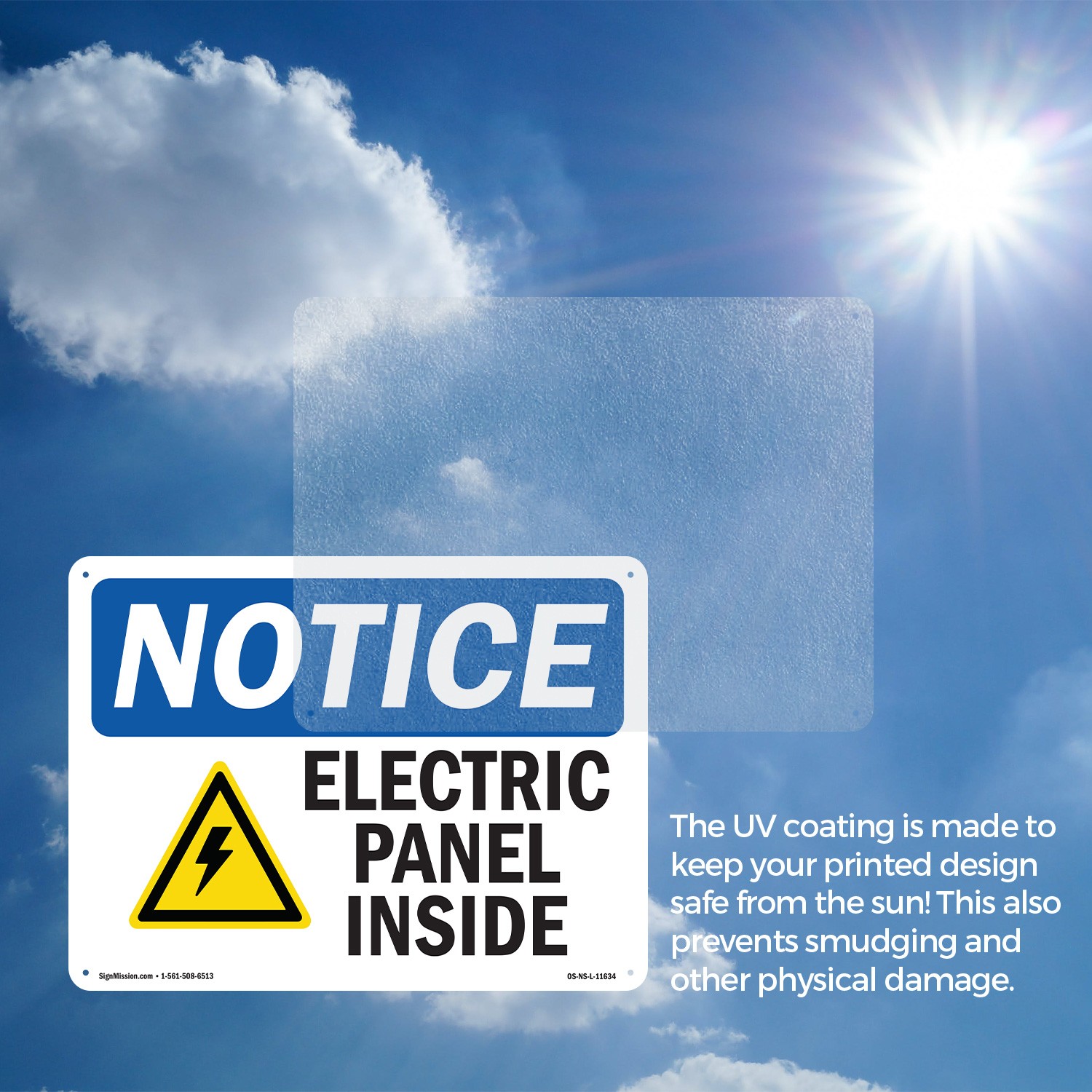 Electric Panel Inside OSHA Notice Sign Metal, Plastic, Or Decal – 5 or 10 Pack