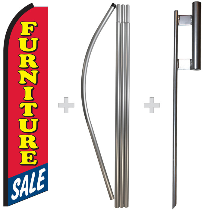 Furniture Sale 15′ Tall Swooper Flag & Pole Kit Feather Super Banner