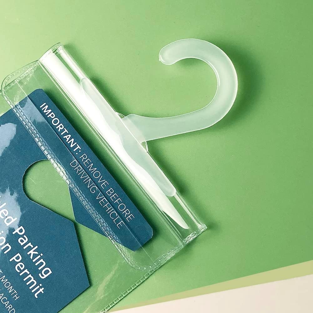 Clear Handicapped Placard Holder with Large Hanger – Perfect for Easy Transfers