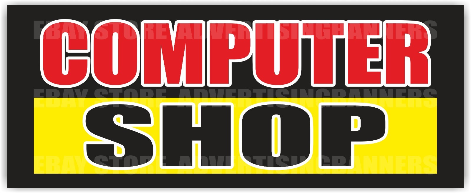 COMPUTER SHOP Advertising Banner Vinyl Mesh Sign Electronics Store Laptops Sale