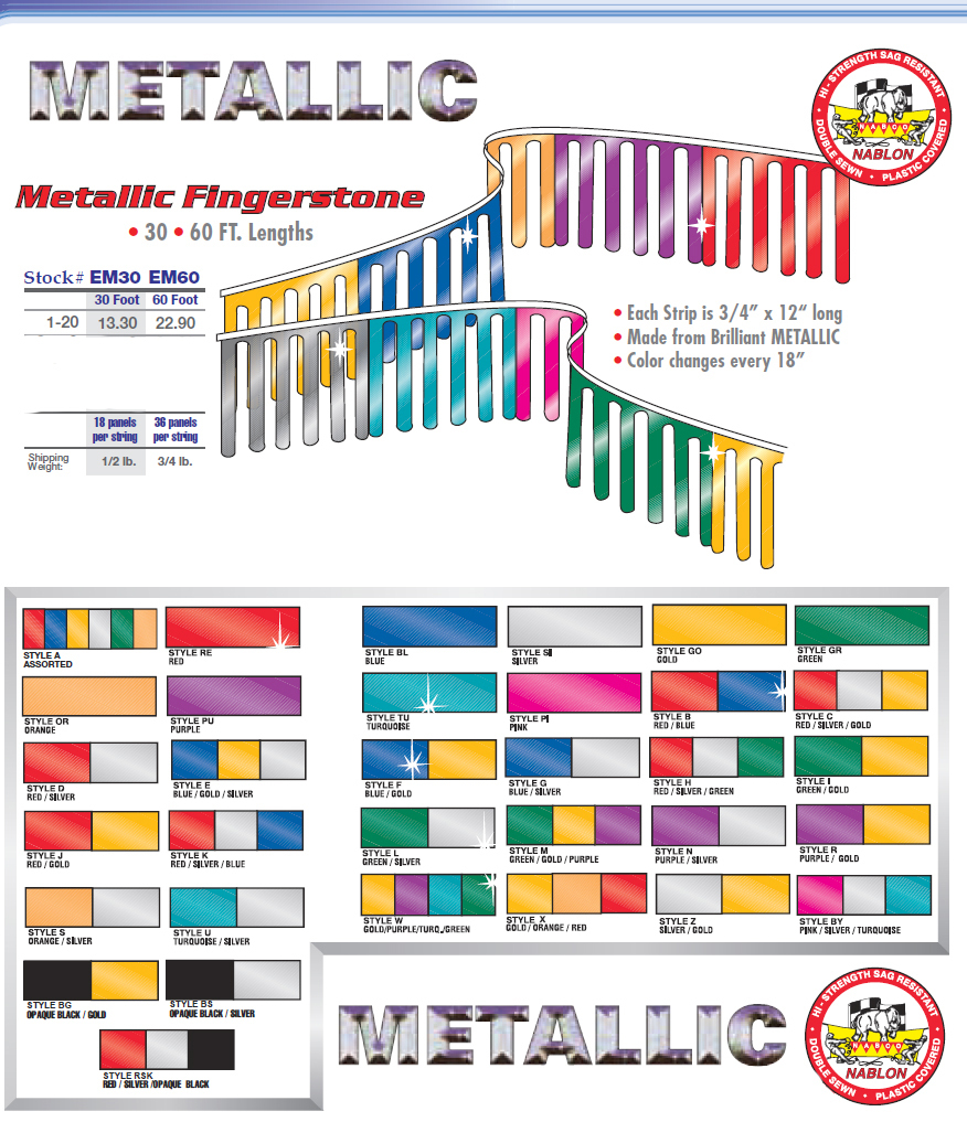 Metallic Pennant Flag Streamers Multi Color 30 Foot (18 Panels Per String)