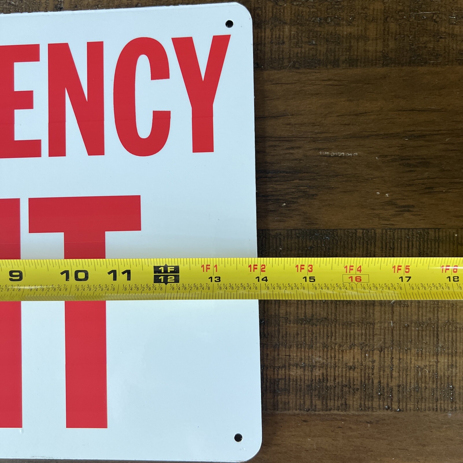 BAZIC Products Emergency Exit Sign, 9″ X 12″ Aluminum