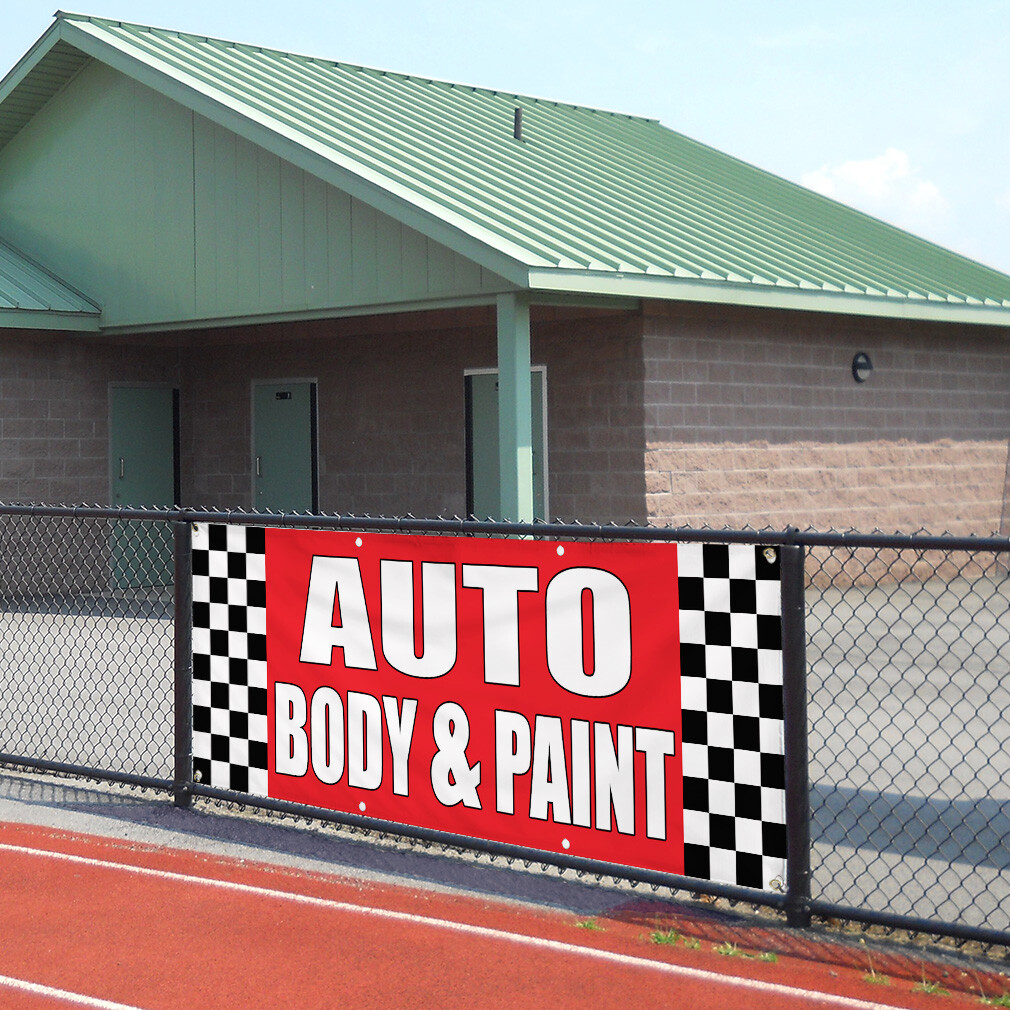 Vinyl Banner Multiple Sizes Auto Body & Paint Auto Body Shop Car Repair A