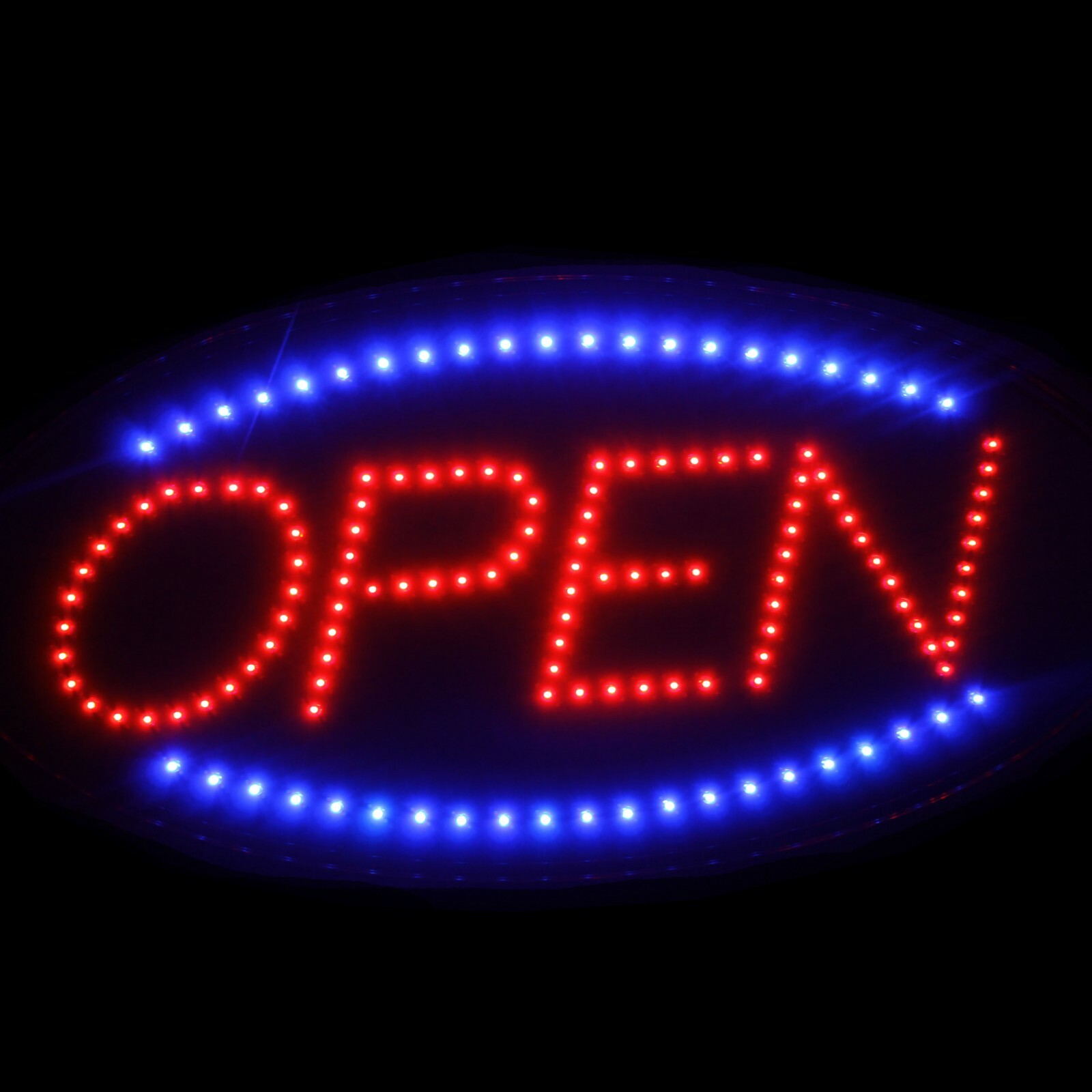 Animated Motion Running LED Business OPEN Sign +On/Off Switch / Bright Light