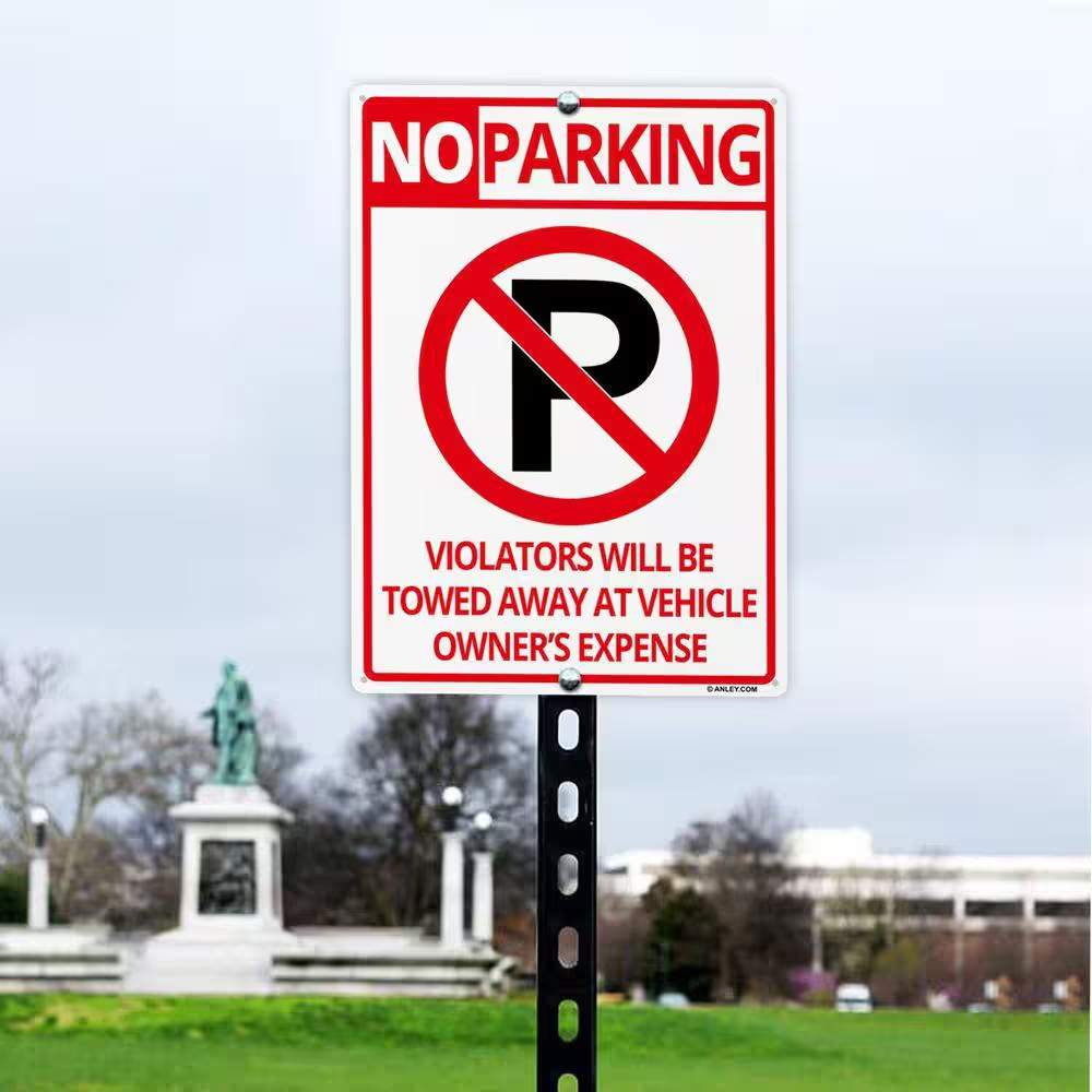 14 In. X 10 In. No Parking Sign – Violators Will Be Towed Away at Vehicle Owners