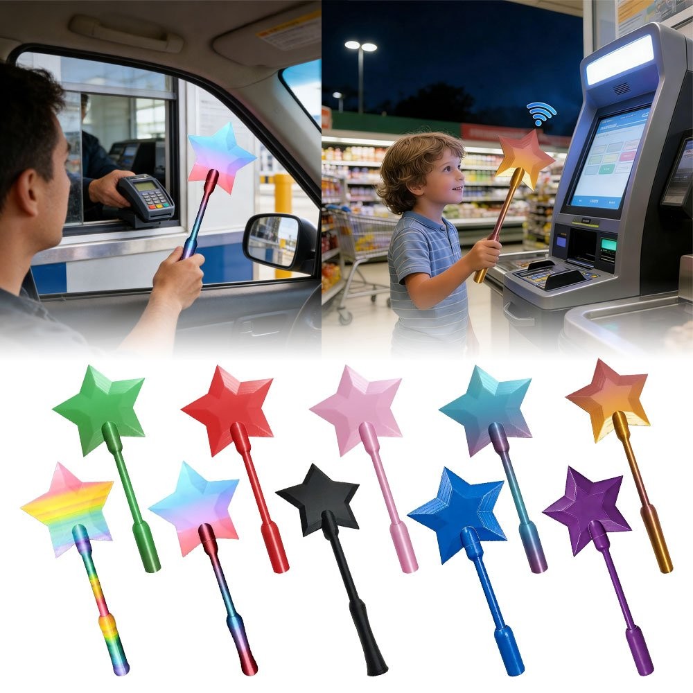 Portable 3D Printed Wand Tap To Pay Creative Credit Card Holder Gift for Girls