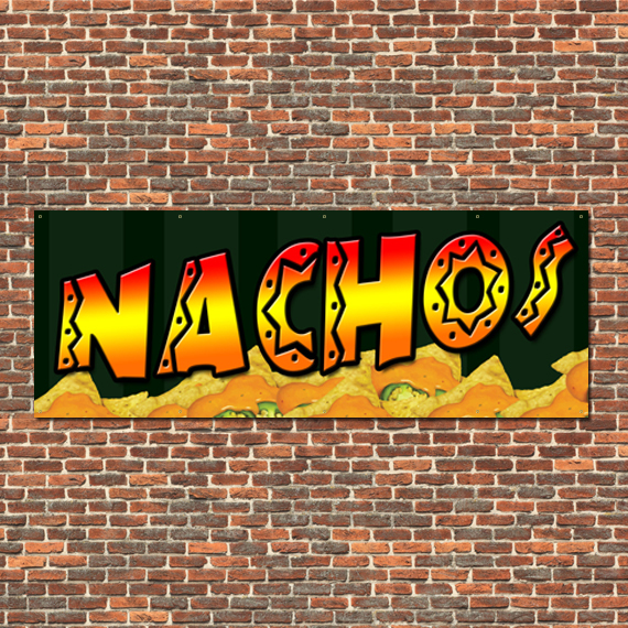 Nachos Banner 18″x48″Free Shipping & Customization, Ready to Hang!