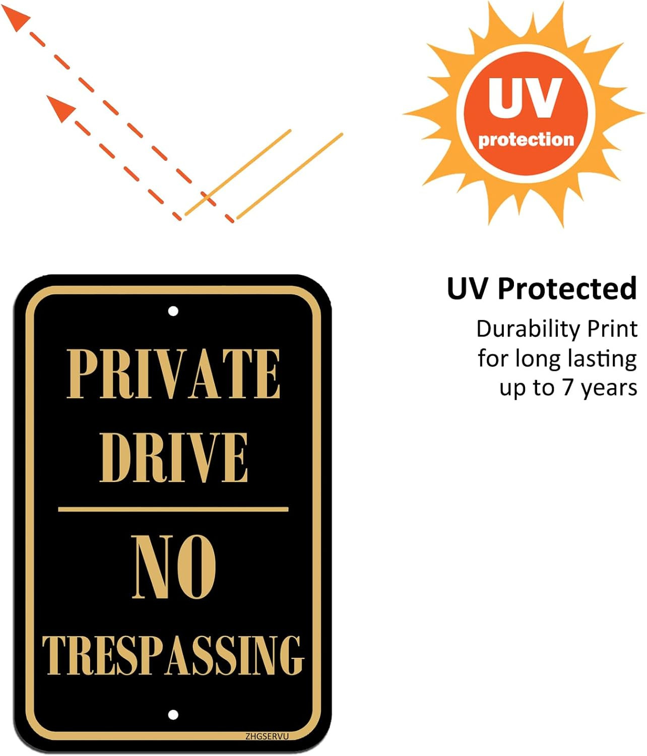 Private Drive No Trespassing Signs 2 Pack 12 X 18 Inches Private Driveway Sign R