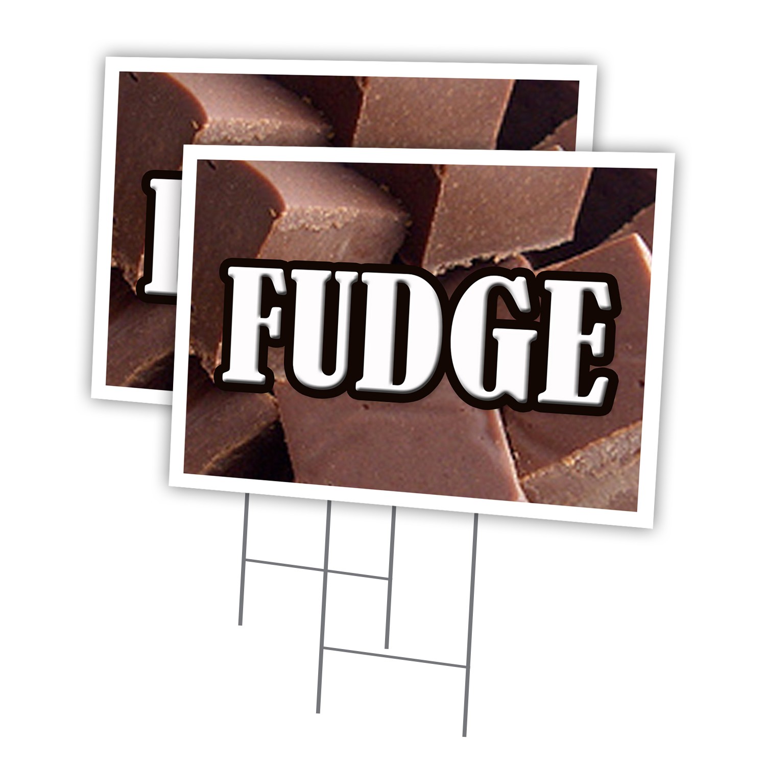 Fudge Multi-Pack of Yard Signs & Stake outdoor plastic coroplast window