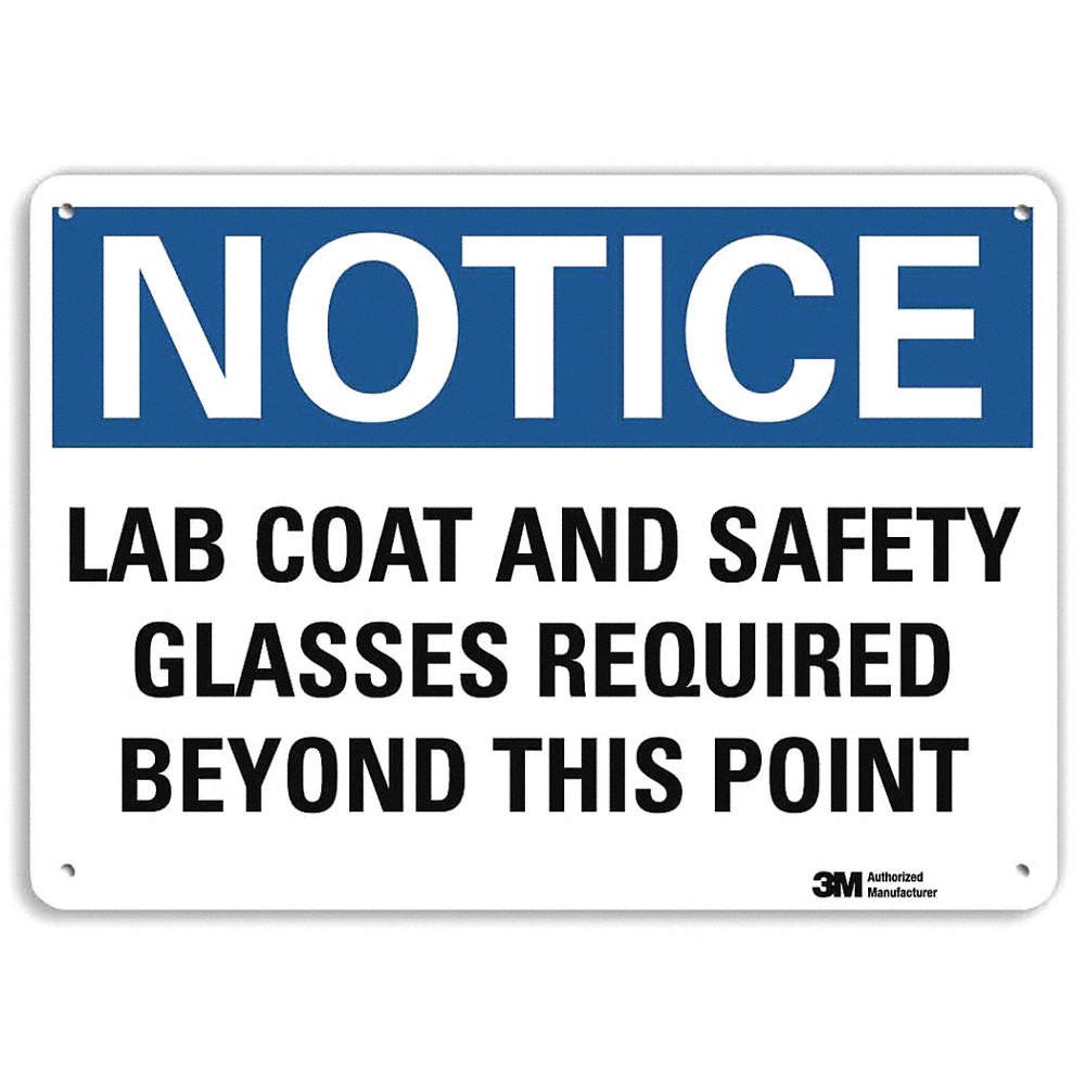 LYLE U5-1303-RA_10X7 Notice Sign,7 in x 10 in,Aluminum 34JP62
