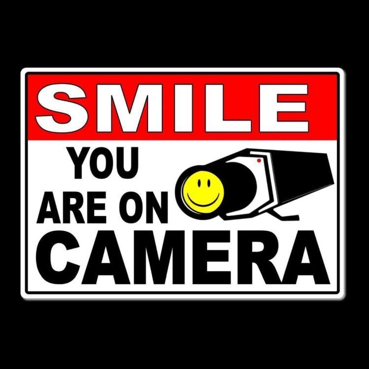 Smile You Are On Camera 5″ x 7″ Sign Metal warning video surveillance MS005