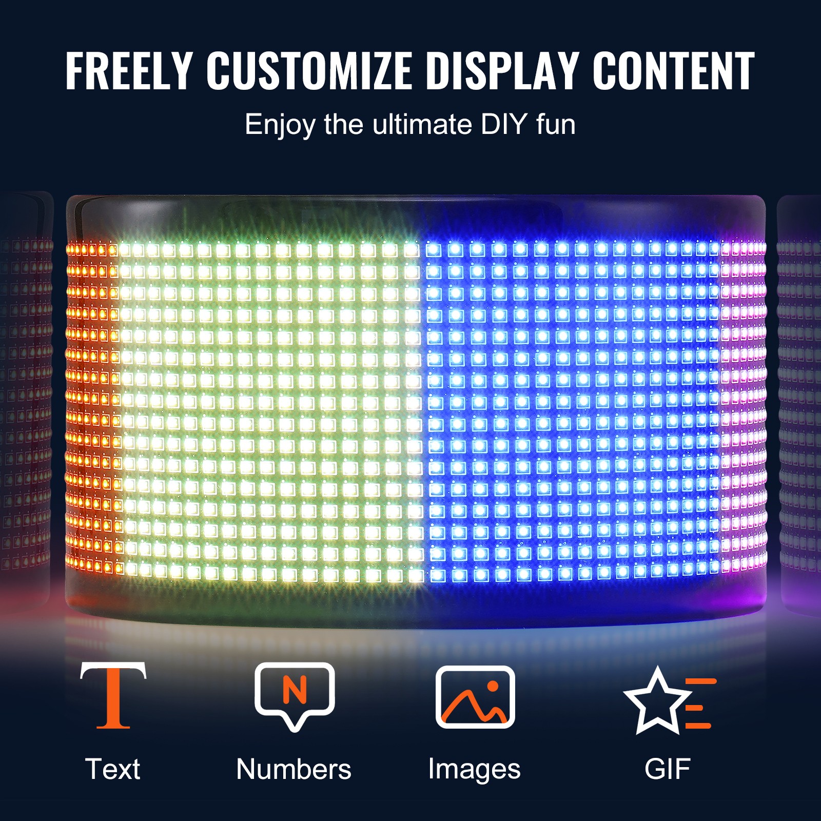 VEVOR 32.9″x8″ Programmable LED Sign Scrolling Display Board P5 Full Color