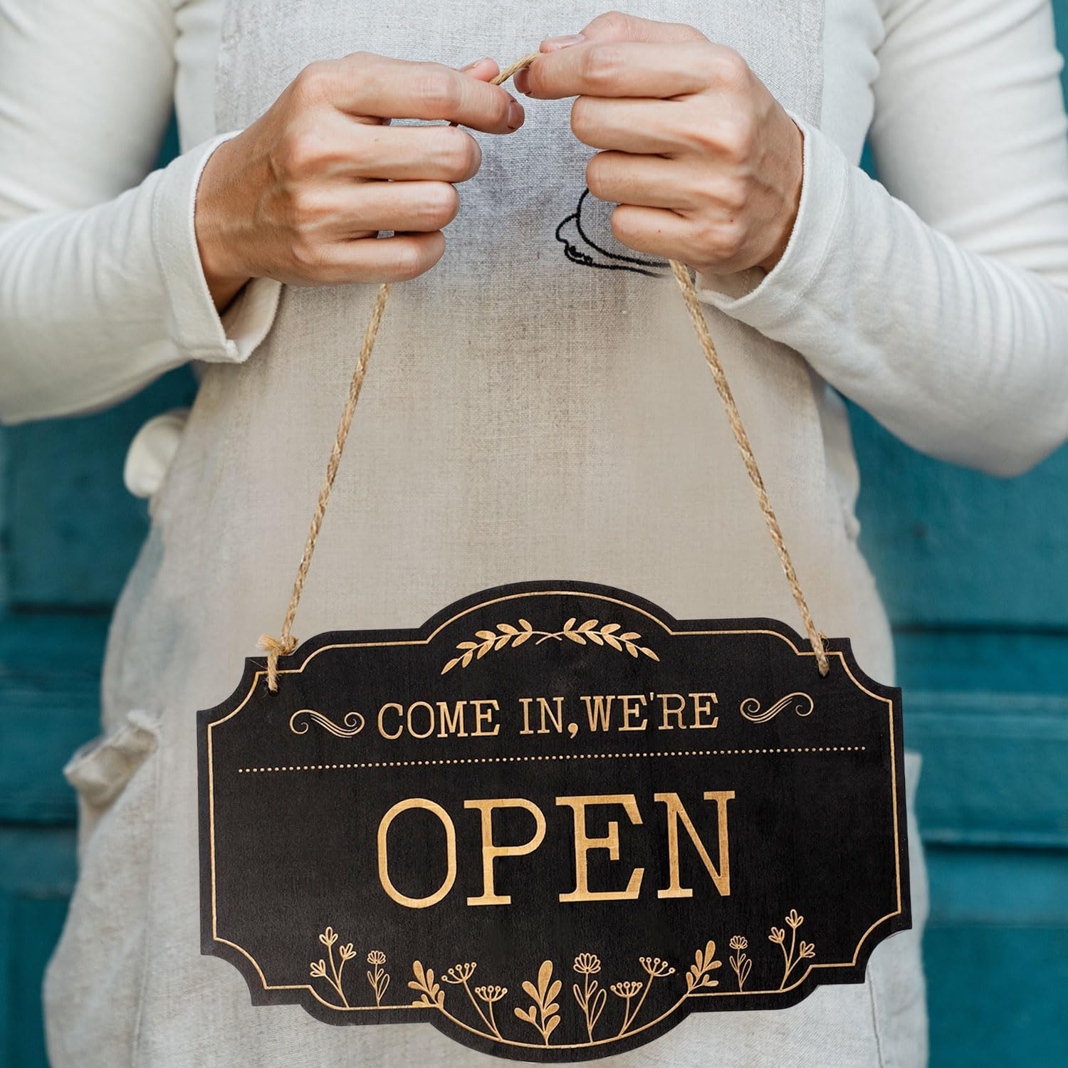 Open Closed Sign, 11.81×7.87in Open Closed Signs for Business Double Side Com…