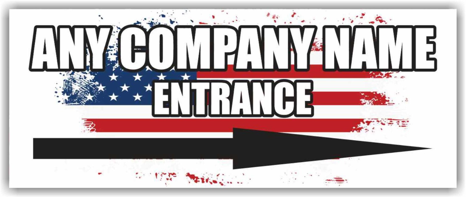 ANY COMPANY NAME ENTRANCE Advertising Banner Vinyl Sign Now Open Business Name