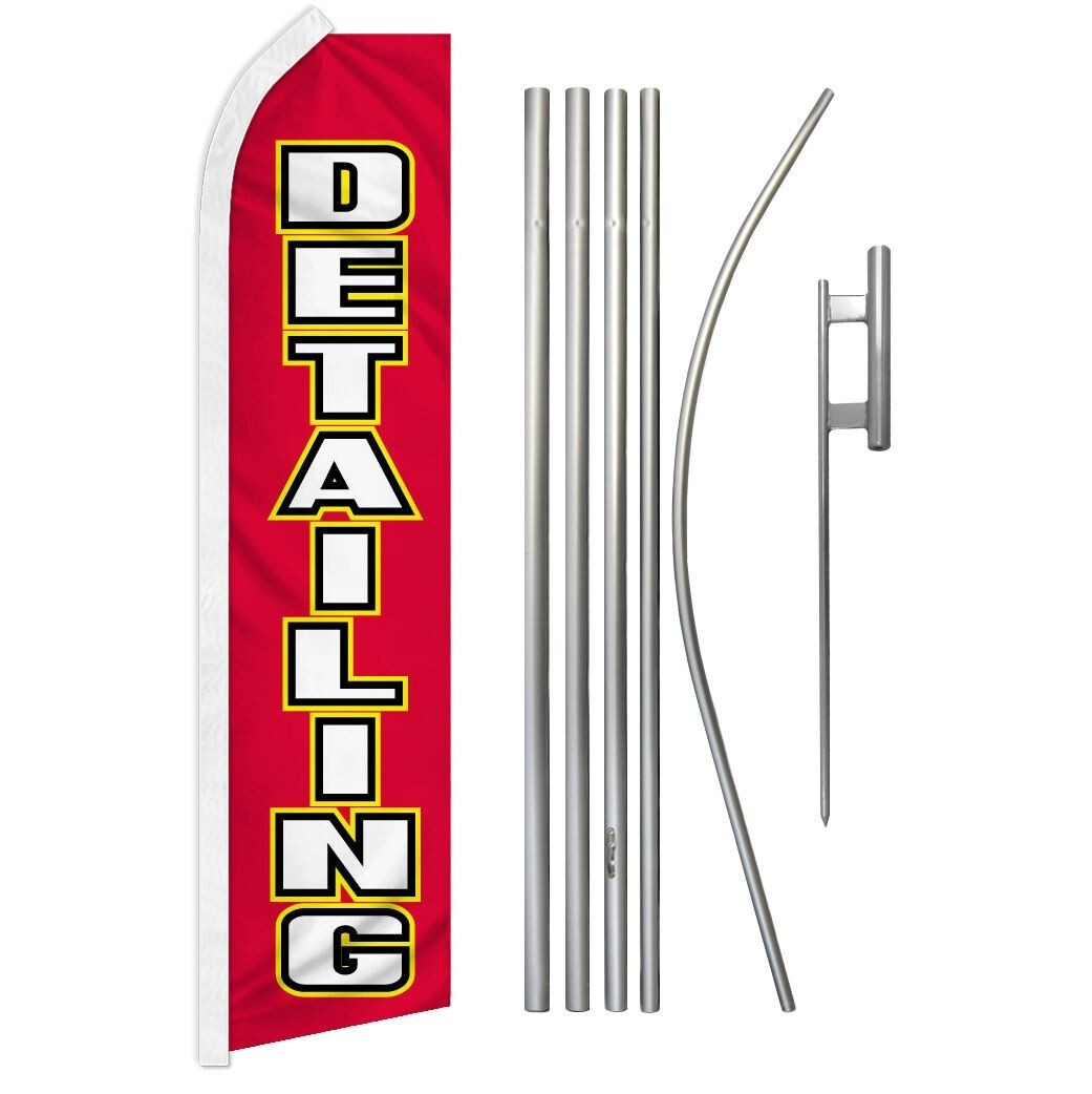 Detailing Swooper Advertising Flag & Pole Kit