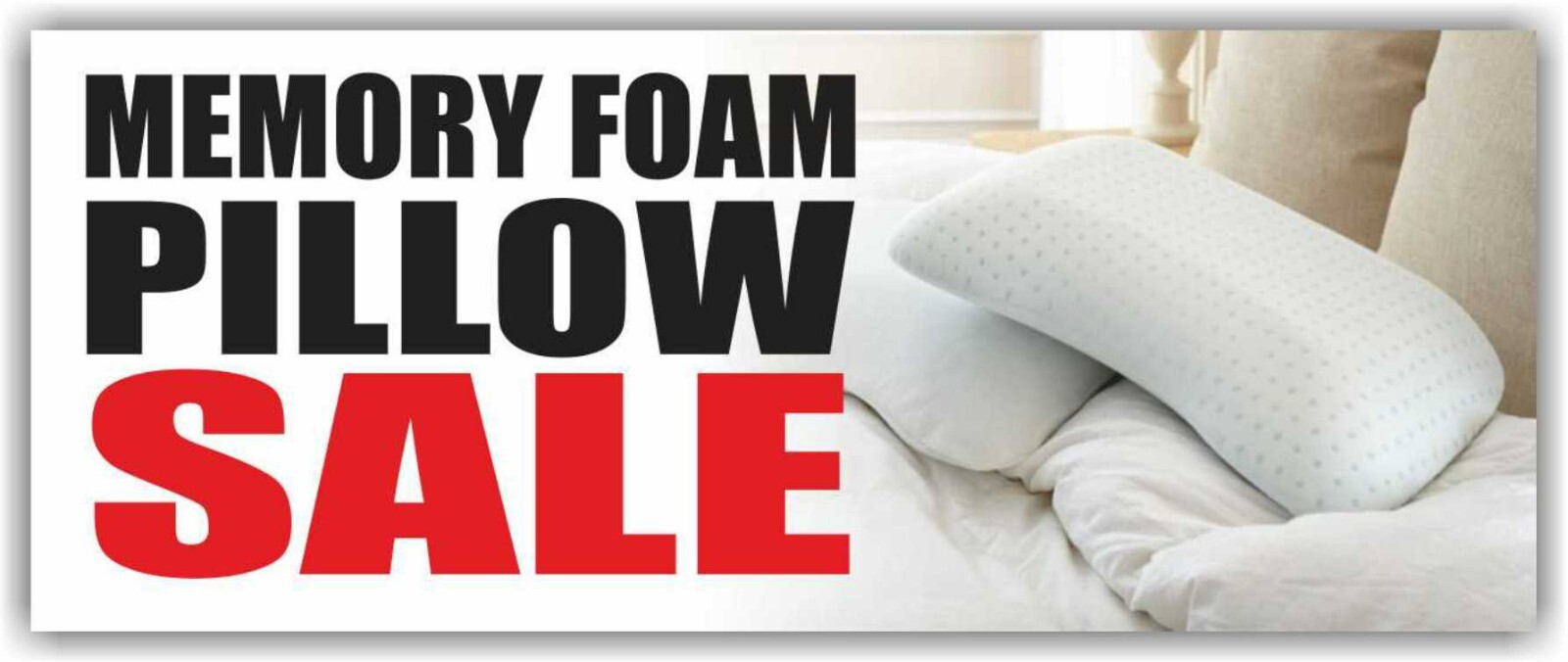 MEMORY FOAM PILLOW SALE Advertising Banner Vinyl Mesh Sign mattress sheet sets