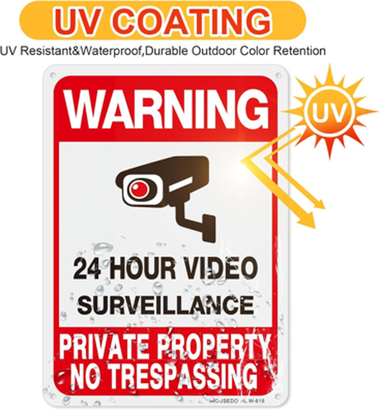 Private Property No Trespassing Sign 4 Pack Aluminum UV Waterproof Security