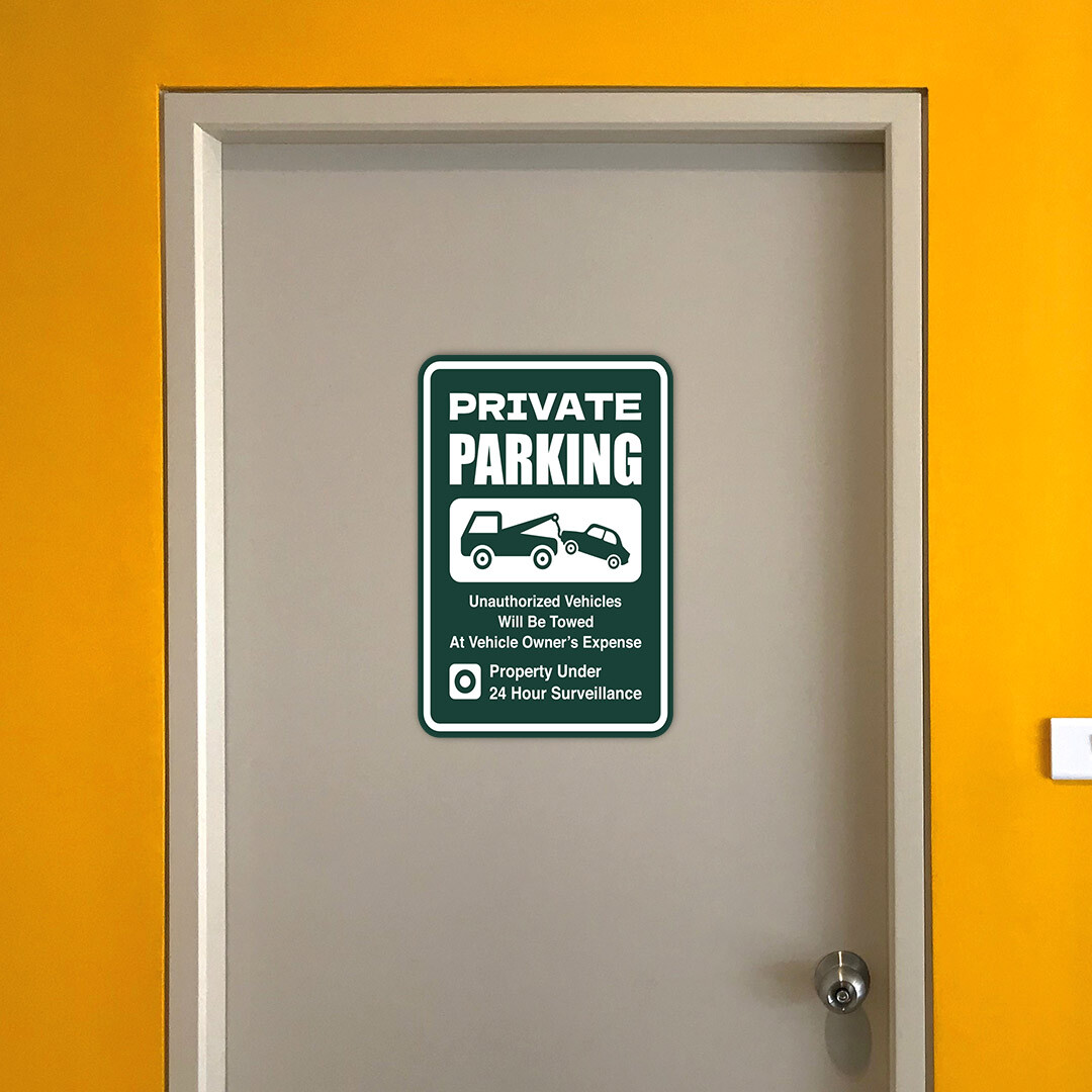 Portrait Round Plus Private Parking Unauthorized Vehicles Will be Towed