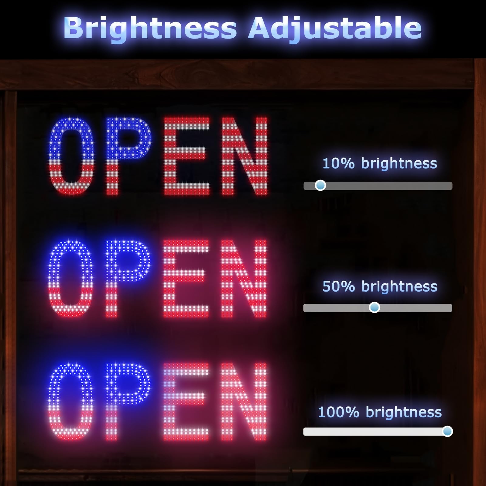 LED Open Signs for Business, exTopGoal 30″x10″ Large Bright Open Sign with Re…