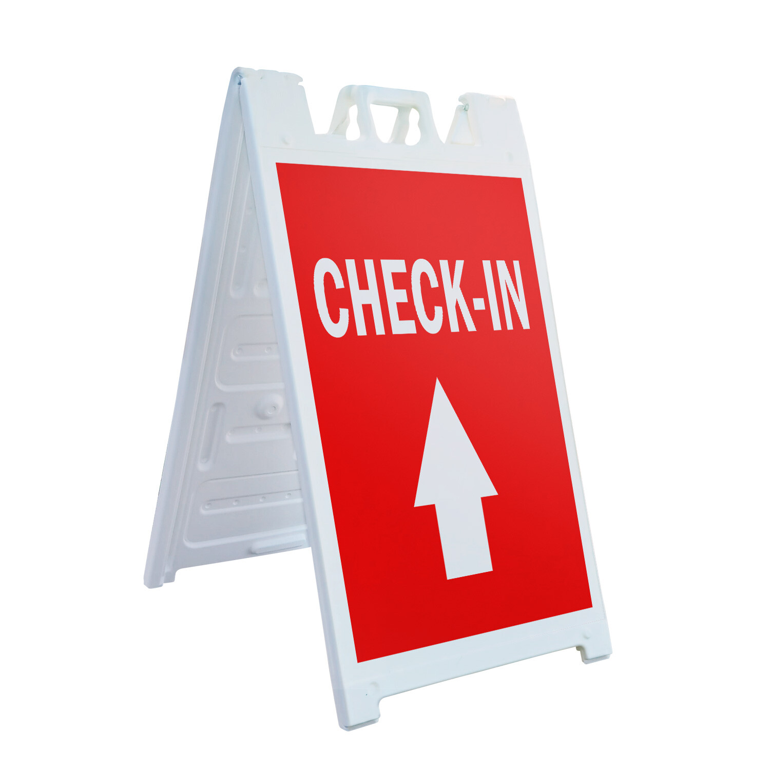 A-frame Sidewalk Check-in With Up Arrow 24″ x 36″ Double Sided A-Frame Sidewalk