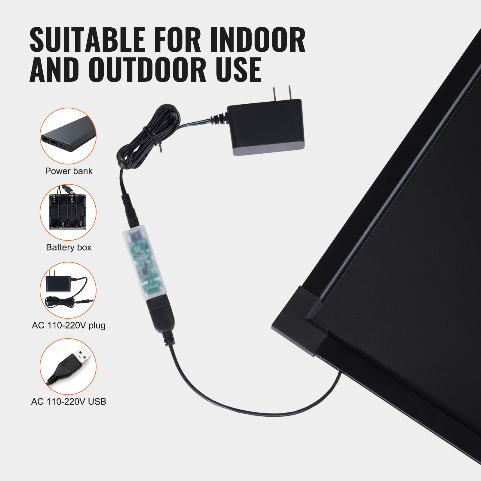 Uimoso Illuminated LED Chalkboard 24″x16″ with Erasable Writing Surface