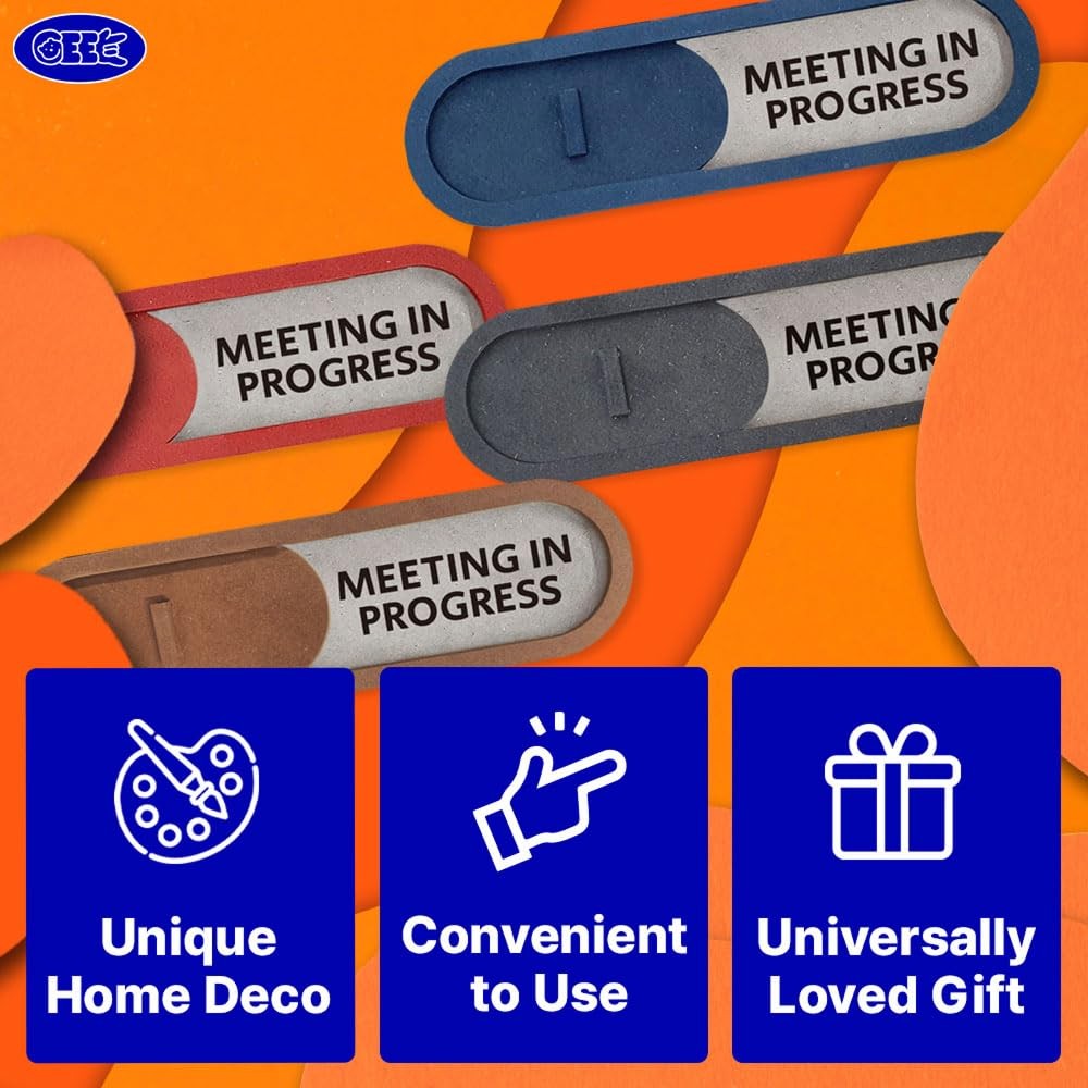 Vacant Meeting in Progress Slider Door Sign for Home Office Premium MDF